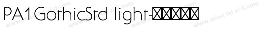 PA1GothicStd light字体转换